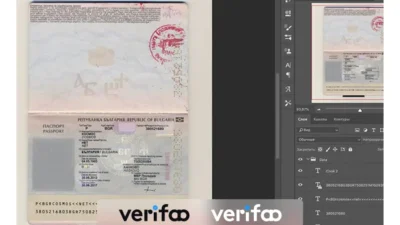 Bulgaria Passport template psd