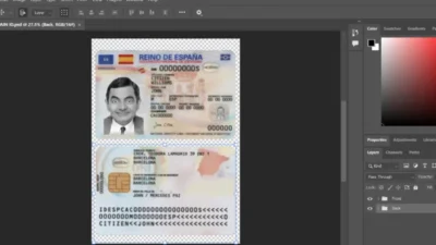 Spain ID Card PSD Template Version 3