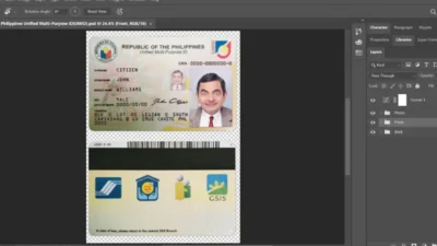 Philippines UMID Card Template Philippines ID Card PSD Template