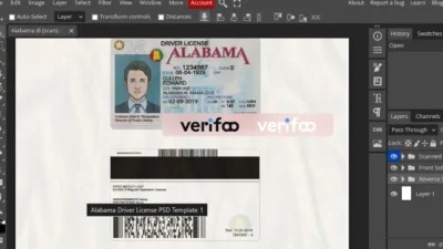 Alabama Driver License PSD Template