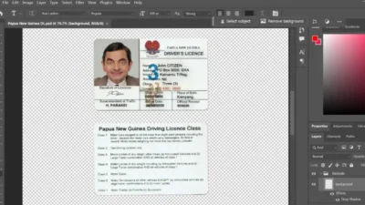 Free Download Papua New Guinea Driver License Template (old Version)