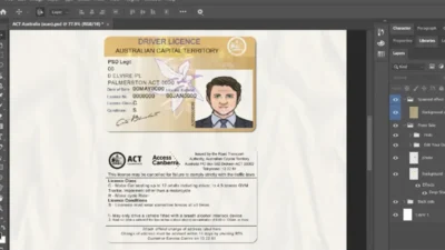 Australian Capital Driver License PSD Template