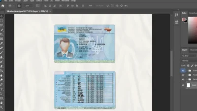 Ukraine driving licence psd template V2 (New)