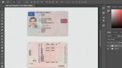 NEW UK DRIVER LICENSE TEMPLATE PSD 2022
