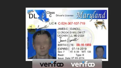 Maryland Drivers License Template In PSD Format