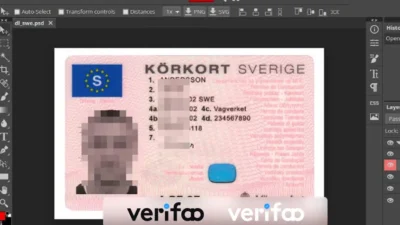 Sweden Drivers license Template Psd