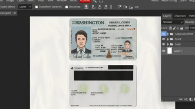 Washington Drivers License PSD Template V2