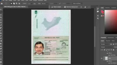 Peru Passport PSD Template