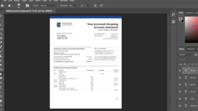 Fully Editable Canada Proof Of Address Psd Template
