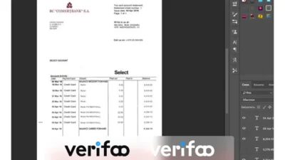 Comertbank MDA Statement psd template