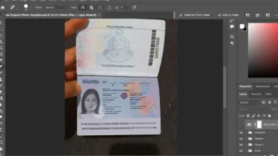 Malaysia Passport With Background PSD Template