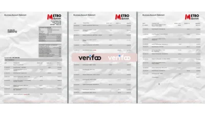 United Kingdom Metro bank statement template