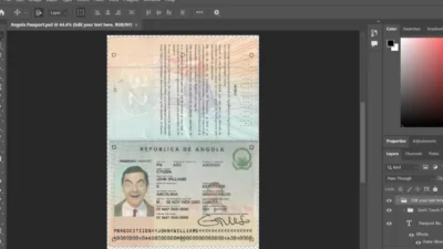 Angola Passport PSD Template