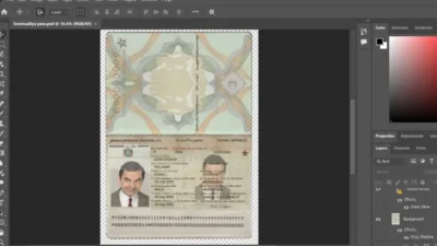 Somalia passport Editable PSD template