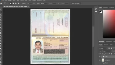 Chad Republique du Tchad Passport PSD Template