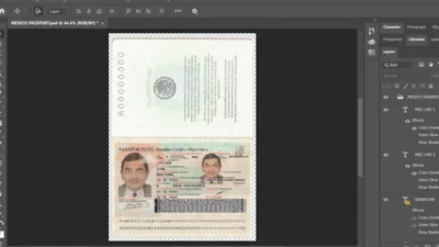 Mexico passport PSD Template (version 4)