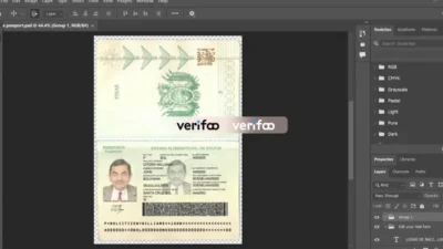 Bolivian passport in PSD format