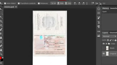 Mexico Passport template psd format