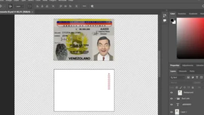 Venezuela ID Card PSD template
