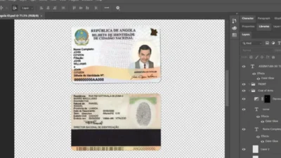 Angola ID Card PSD Template