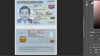 Lativa ID Card PSD Template