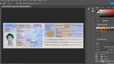 ARMENIA ID CARD EDITABLE PSD TEMPLATE New