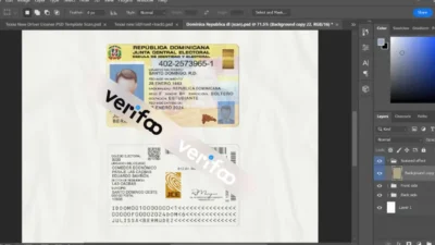 Dominican Republic ID Card Template Psd