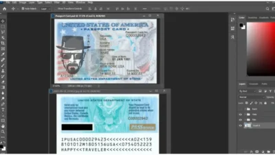 US Passport Card Template in Psd Format