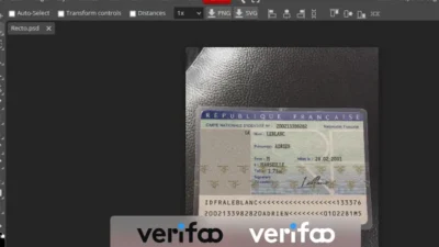 France ID Card Scan Psd Template