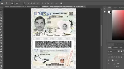 North Carolina NC Driving license PSD Template New 2025 V4
