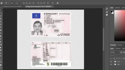 Sweden Drivers license PSD Template Version3