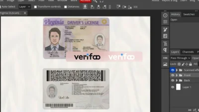 Virginia Drivers License PSD Template v2