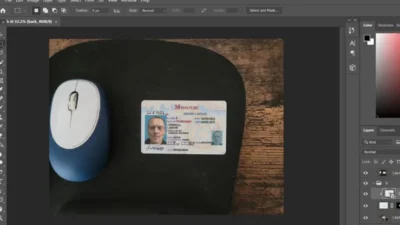 background Template for DL And ID cards in PSD format v16