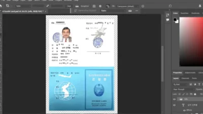 Korea tourist visa PSD Template