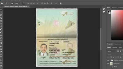El Salvador Passport PSD Template