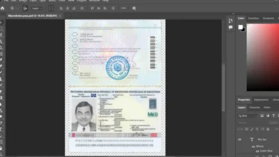 Macedonia Passport Fully Editable PSD Template