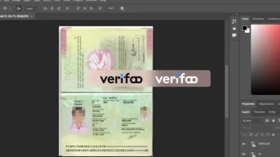 Nepal passport PSD Template
