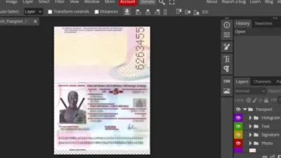 Czech Passport PSD Template