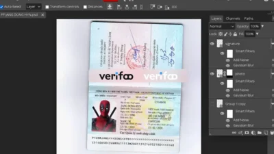 Vietnam Passport Psd Template