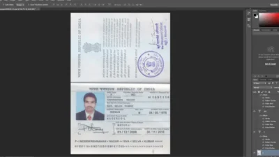 Indian passport psd template -Free Download