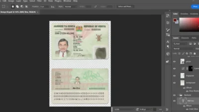 Kenya ID Card Psd template