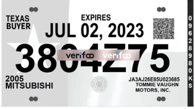 United States Texas Vehicle Registration Renewal Template in Word and PDF Format