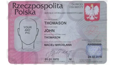 poland id card template in psd format