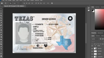Texas Driver License PSD Template – (New Current Version 2026)