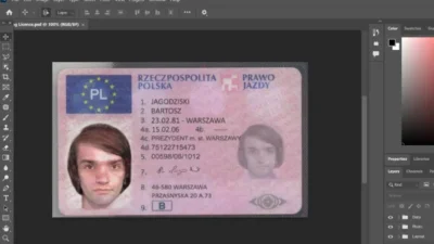 Poland Driver License PSD Template v2