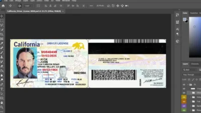 California Driver License Psd Template v4