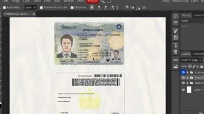 Vermont Driver License Psd Template (New)