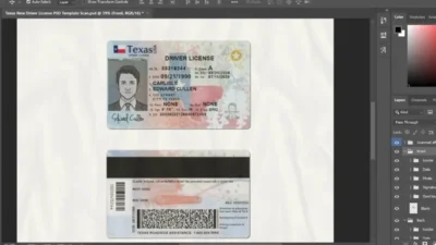 Texas Driver License PSD Template – New2022