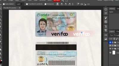 Florida Driver License Template in PSD Format V2