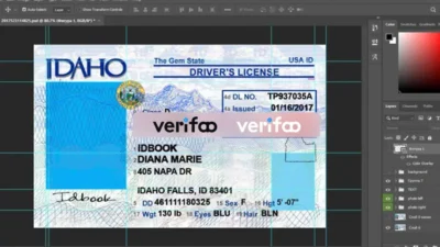 Idaho Driver License Template PSD File